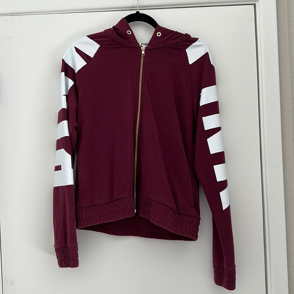 Victoria’s Secret PINK maroon zip up
